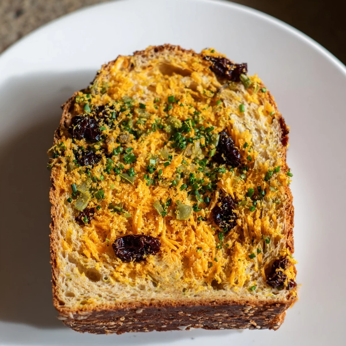 Golden-brown savory bread, smelling of herbs and garlic, perfect with a glass of wine.