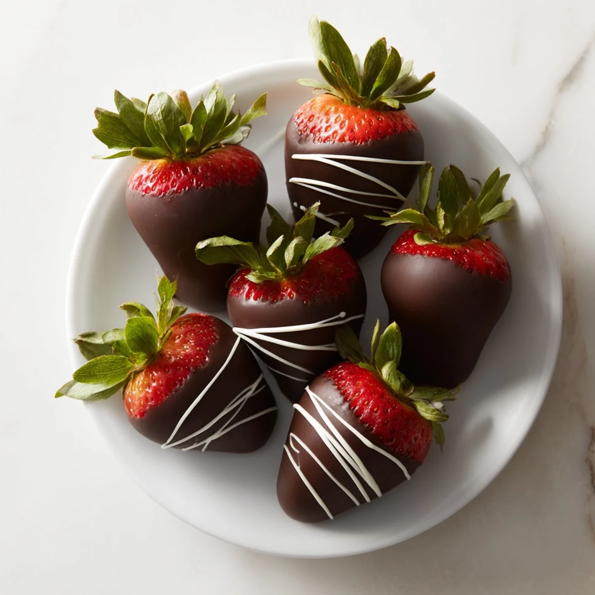 Elegant Chocolate Dipped Strawberries, a visual delight showcasing the rich, glossy chocolate and ripe fruit.