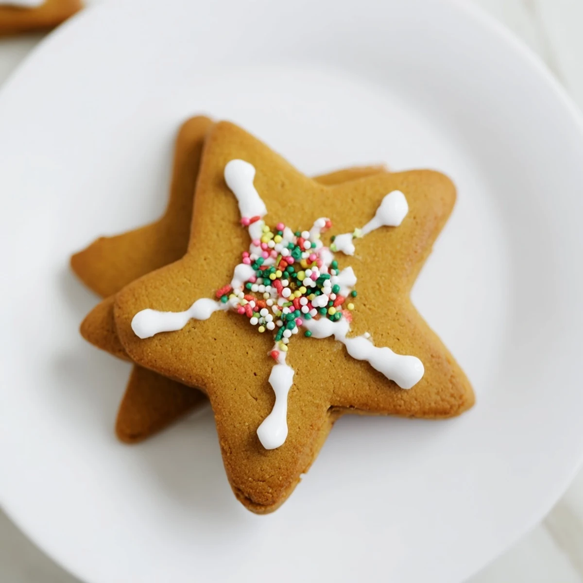 Warm gingerbread ornaments, freshly baked and ready for decorating with colorful icing.