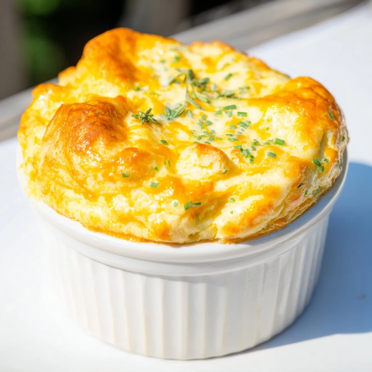 Savory Cheese Herb Soufflé