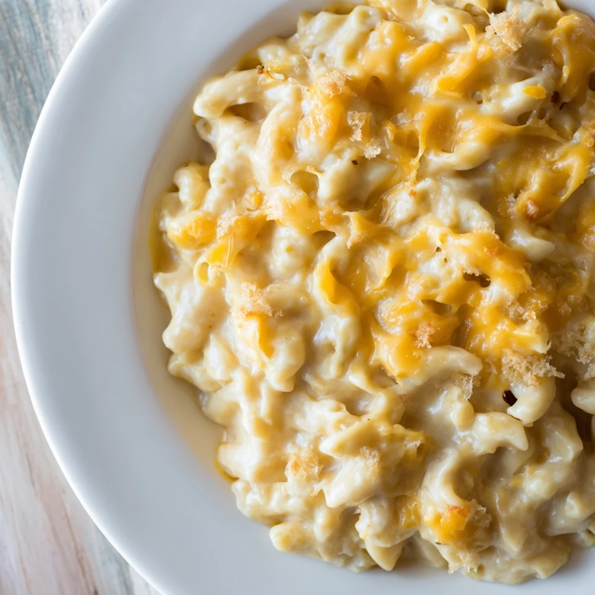 Creamy Butternut Mac and Cheese, topped with crispy breadcrumbs, perfect comfort food for a chilly evening.