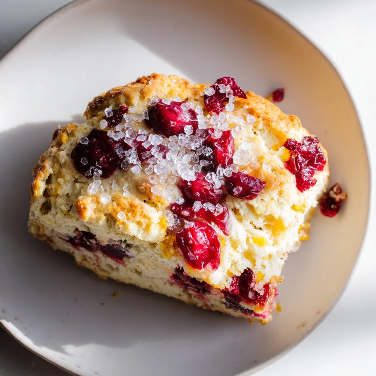 Tender buttery cranberry scones