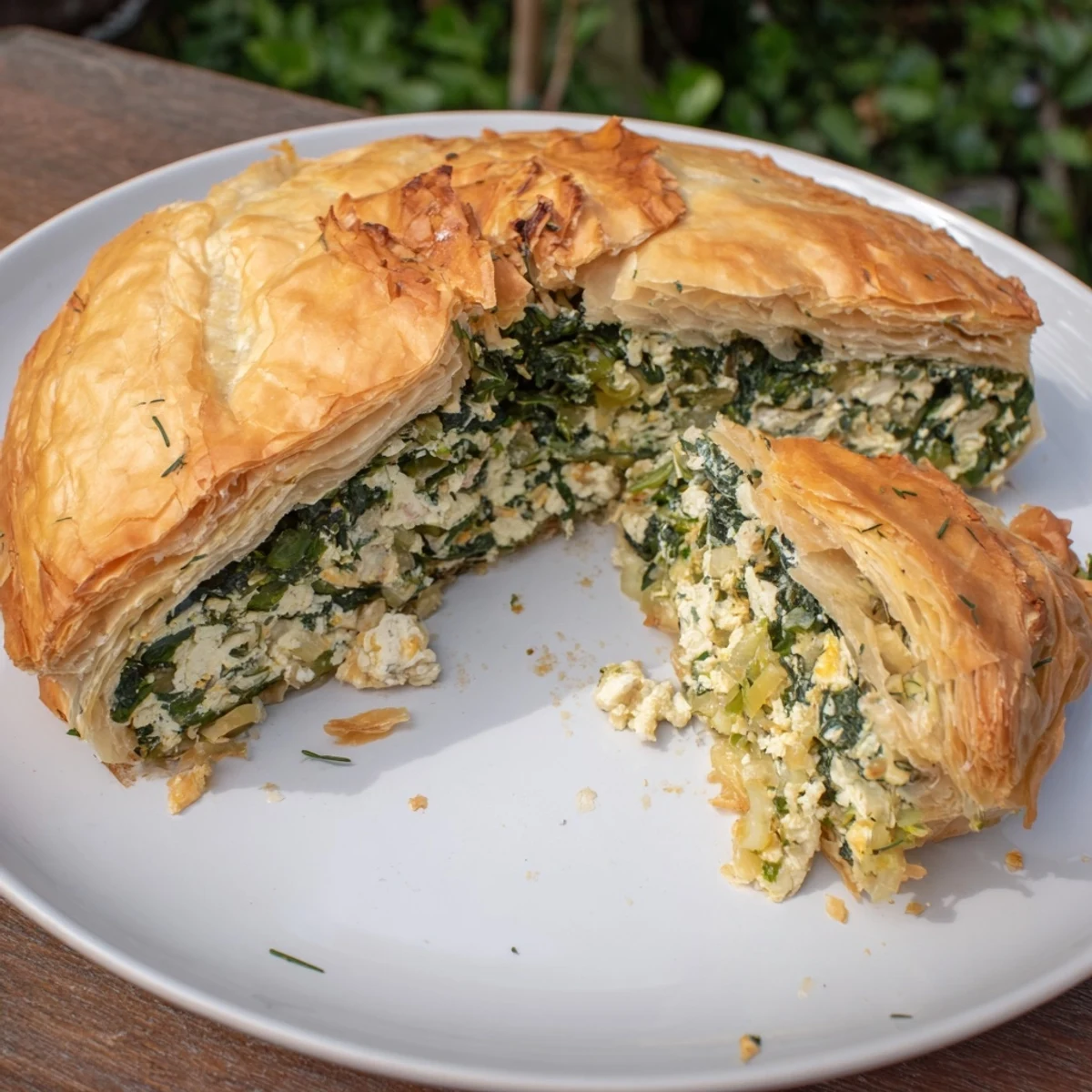 Savory spinach cheese pie