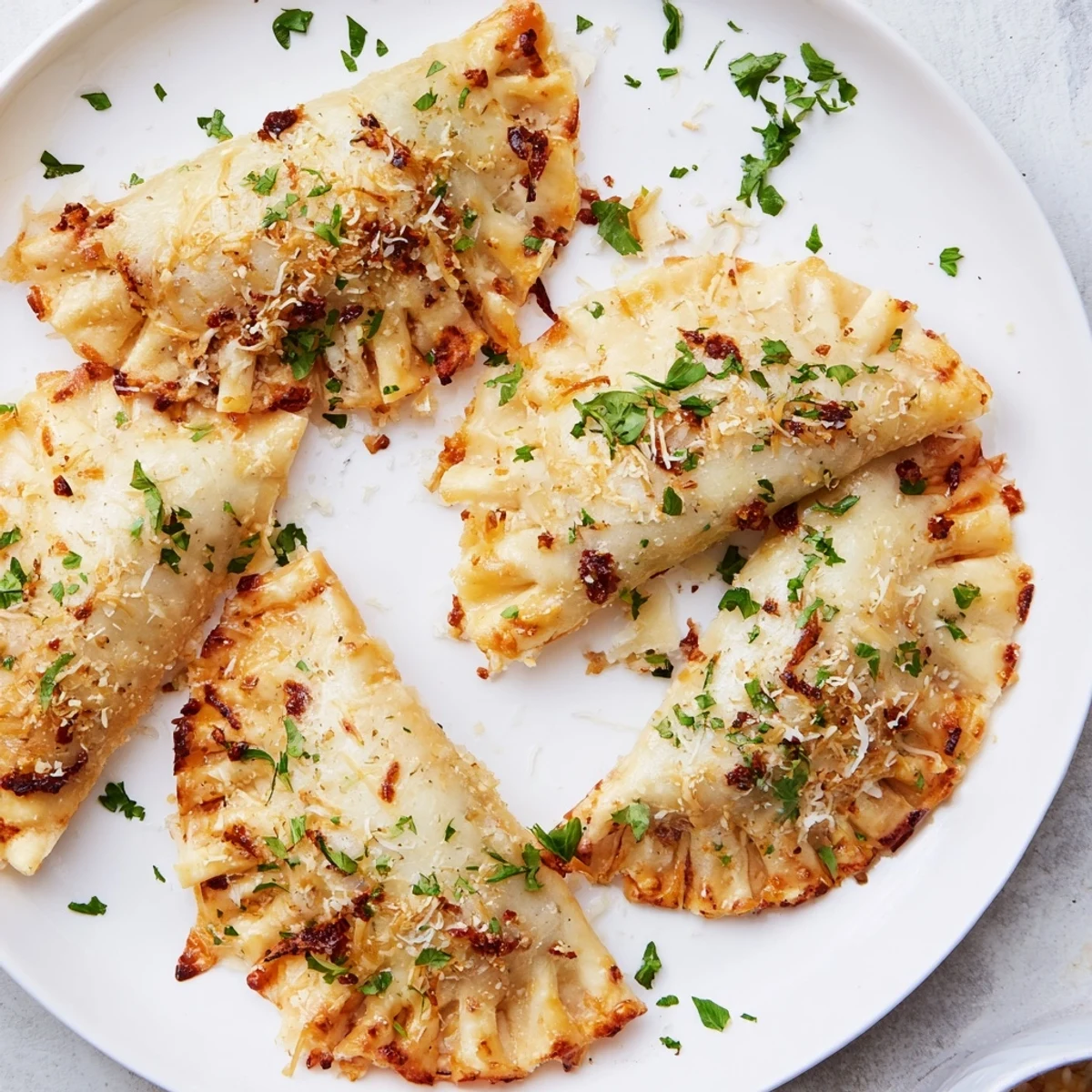 A close-up of baked Cheese Empanadas, showcasing their perfect, golden-brown, crispy exterior.