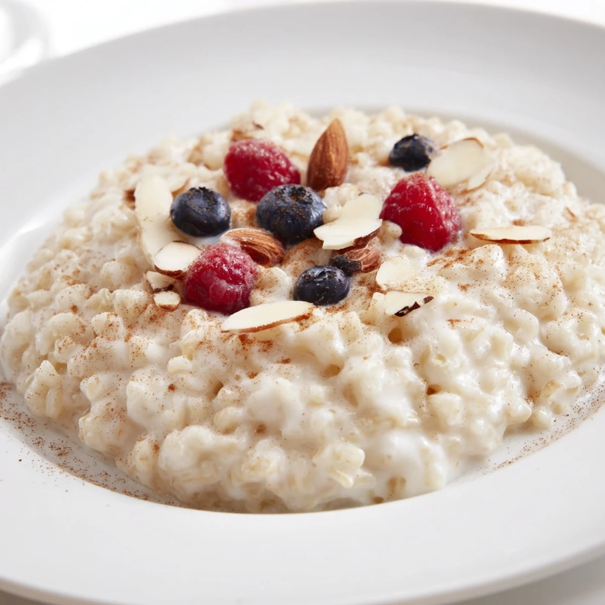 Enjoy a spoonful of silky, sweet, creamy rice pudding, perfect for the evening.