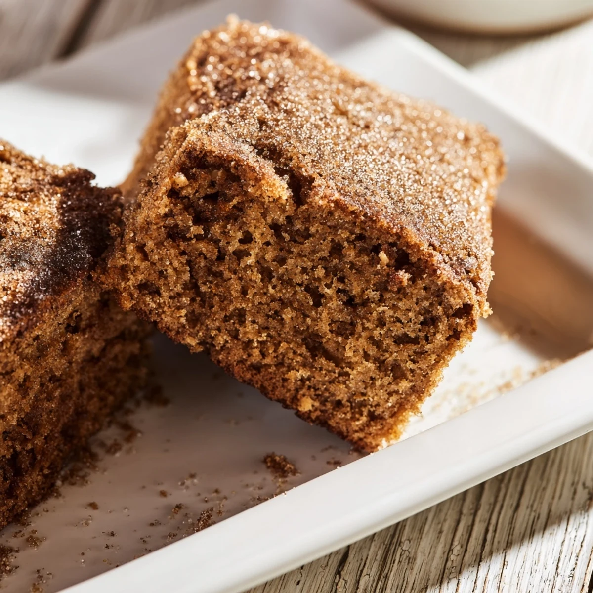 A close up of freshly baked Village Gingerbread, enticing aromas of the holiday season.