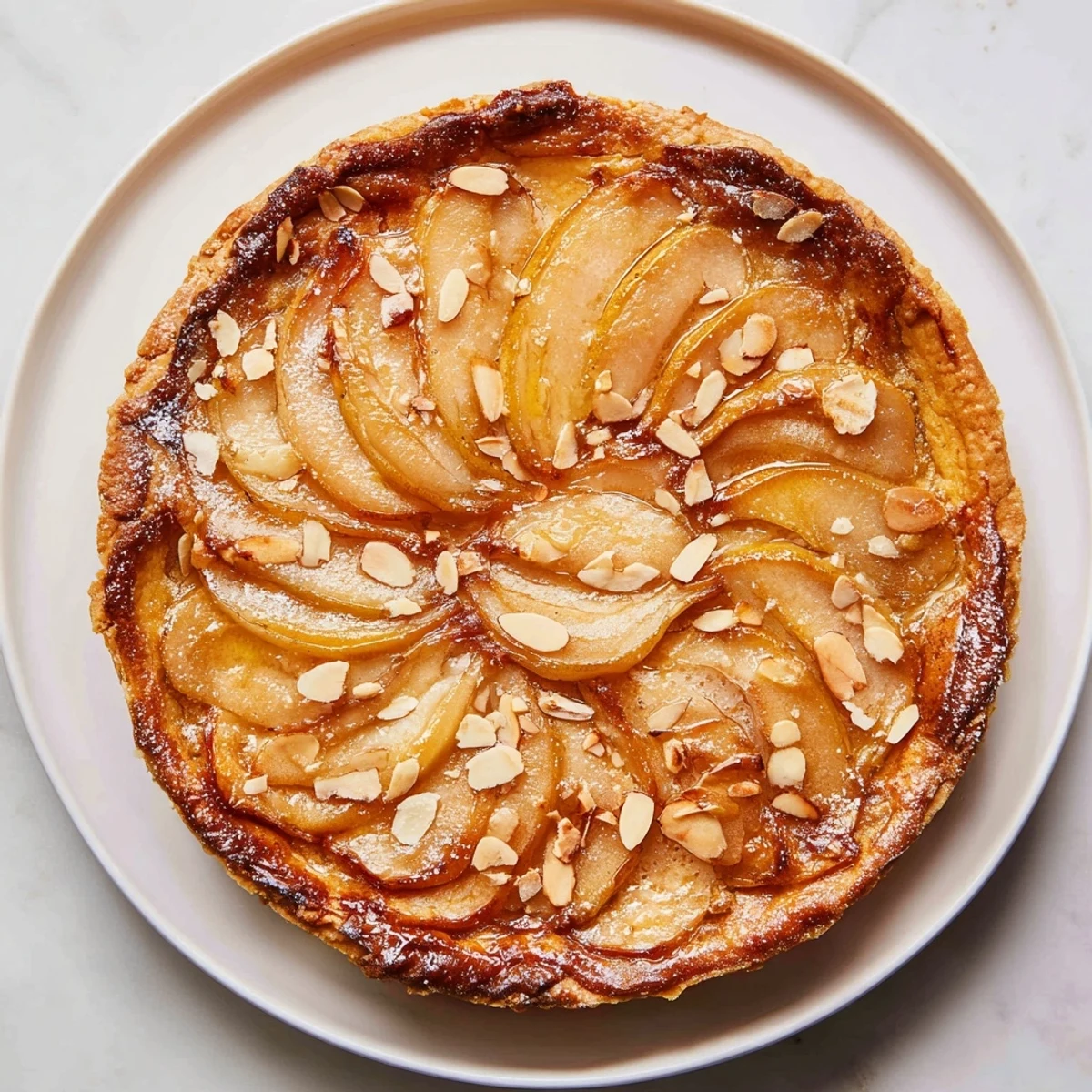 Enjoy a slice: the warm Spiced Pear Tart presents a beautiful mix of flavors and textures for dessert.