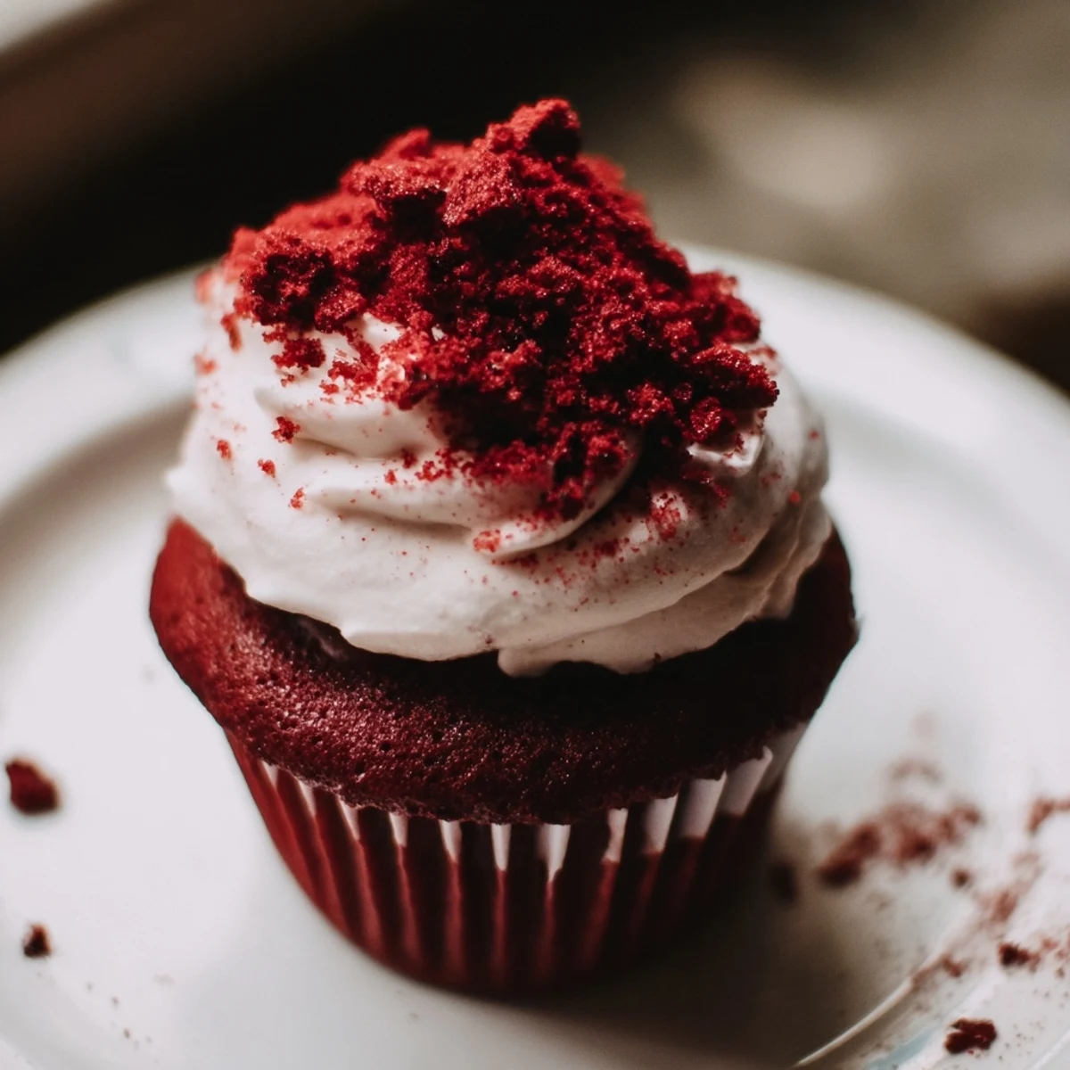 Beautifully frosted red velvet cupcakes, a delicious homemade dessert for any celebration you need.