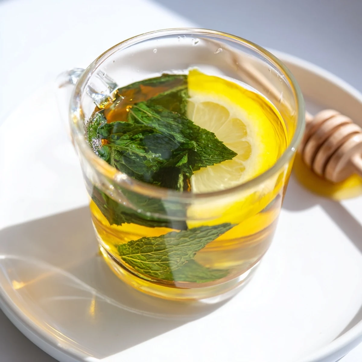 Fresh Peppermint Leaf Drink