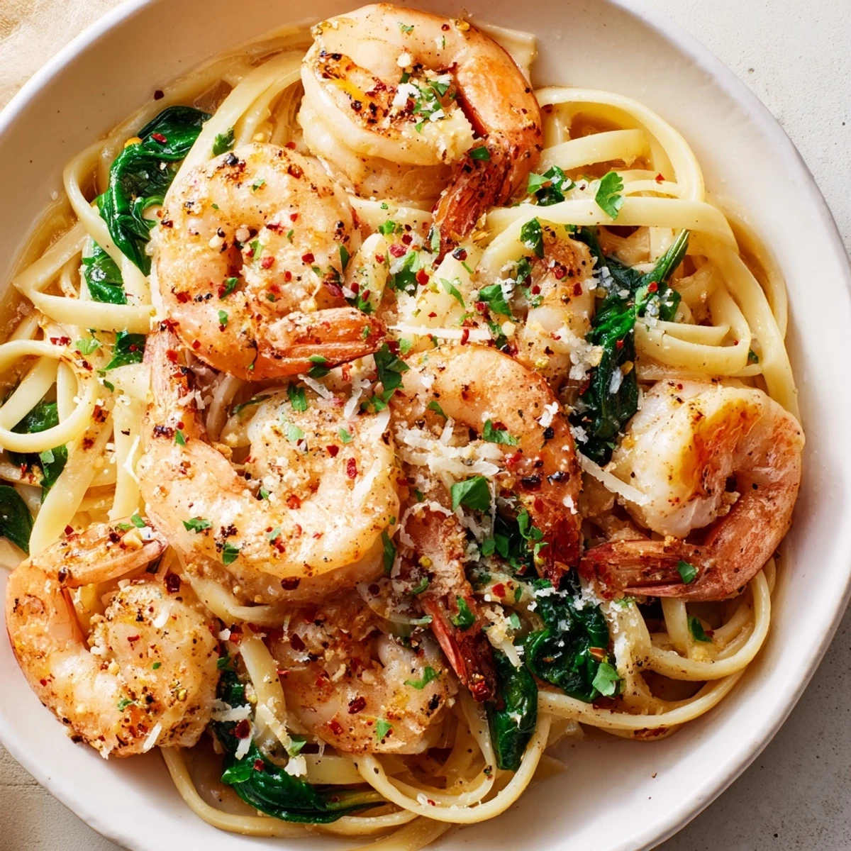 Lemon Garlic Shrimp Pasta