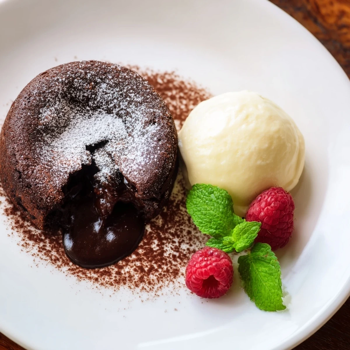 Chocolate Lava Cakes Vanilla Ice
