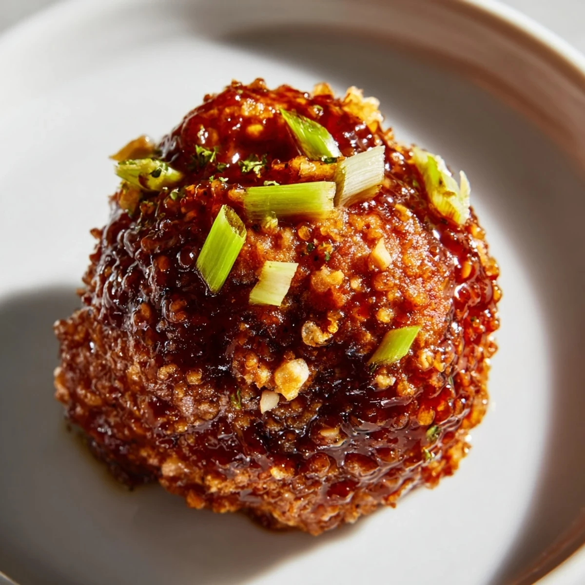A platter of glazed turkey appetizer meatballs served with cocktail picks for easy party sharing on a marble surface.
