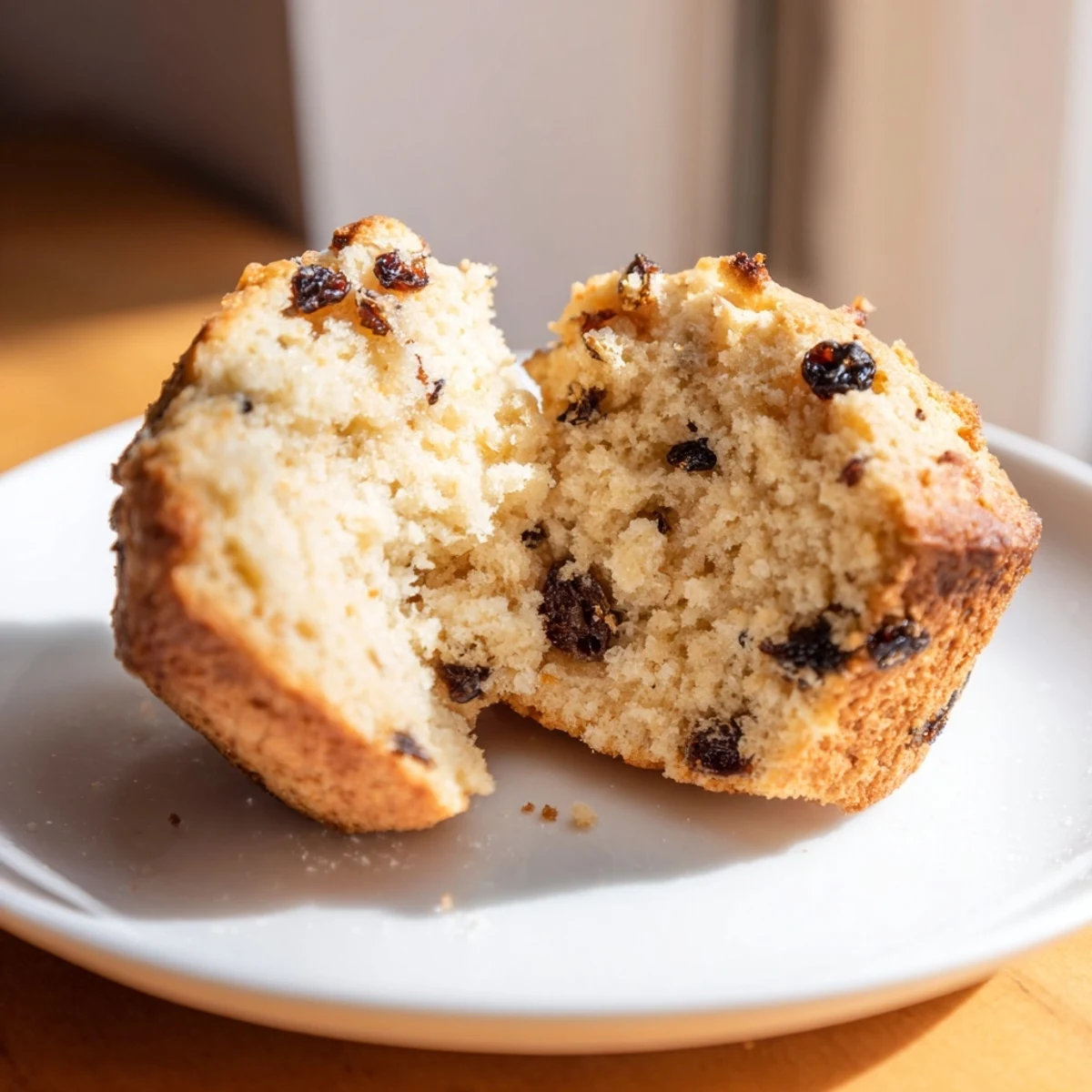 A batch of golden-brown Irish Soda Bread Muffins with Currants arranged in a muffin tin, steam rising from the soft, buttery tops.