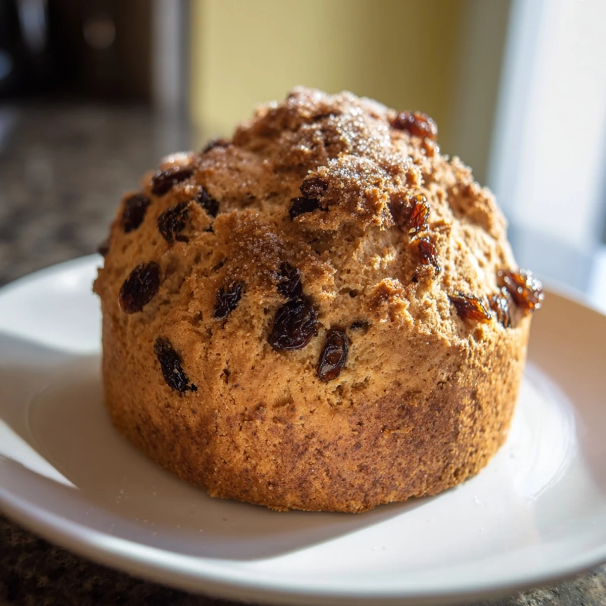 A warm batch of Irish Soda Bread Muffins with Raisins, featuring golden-brown tops and a tender crumb studded with plump, juicy raisins.
