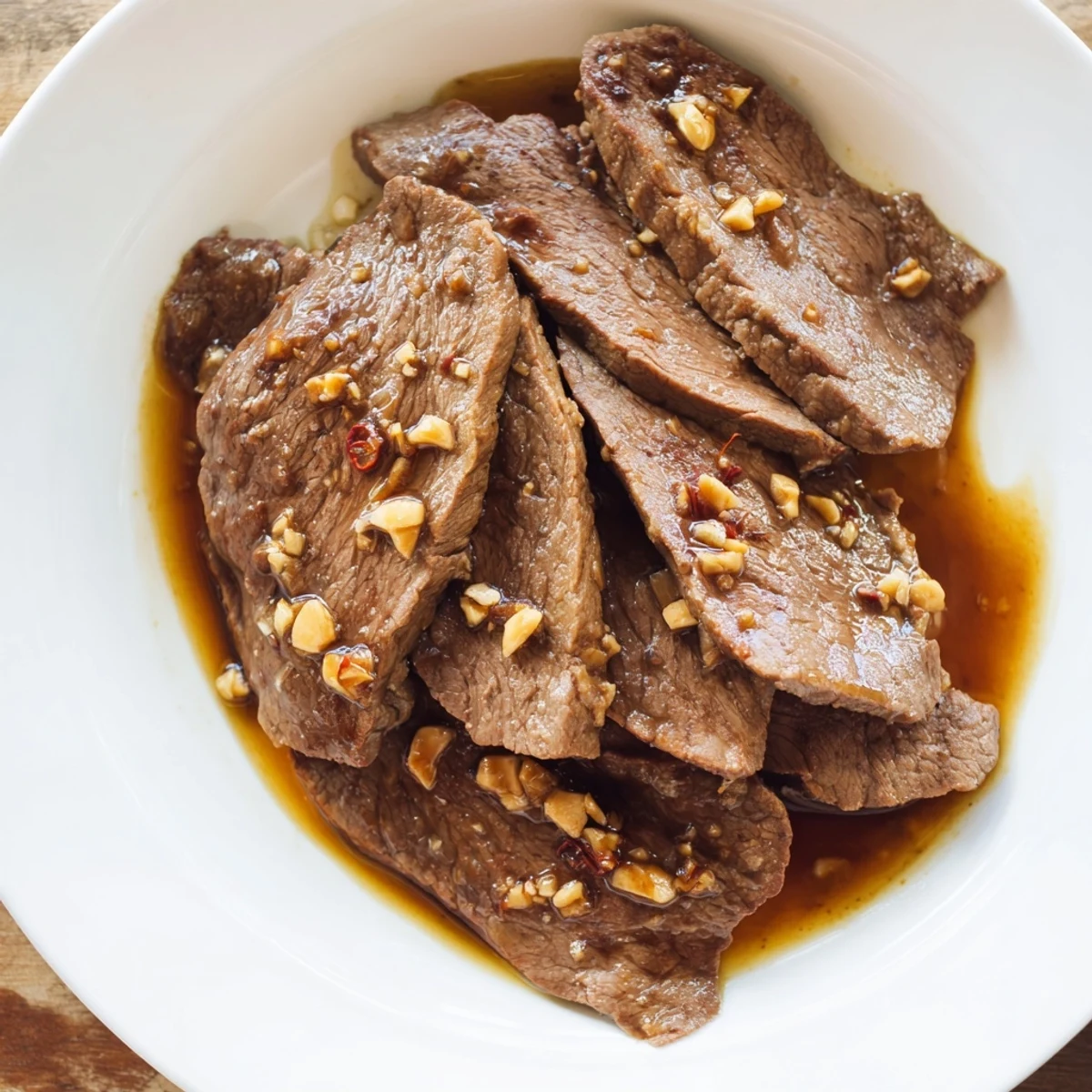 Fork-tender Ultimate Slow Cooker Mongolian Beef piled high beside steamed broccoli, ready for a cozy weeknight dinner.