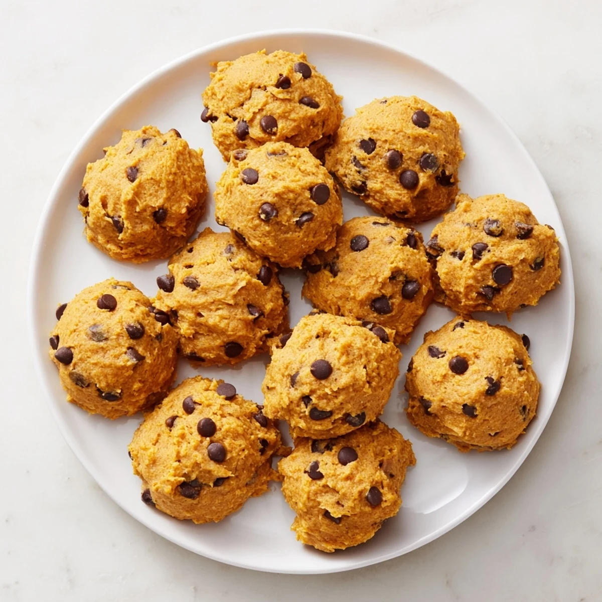 Golden soft pumpkin cookies piled on a wooden board, spiced with cinnamon and nutmeg for fall baking