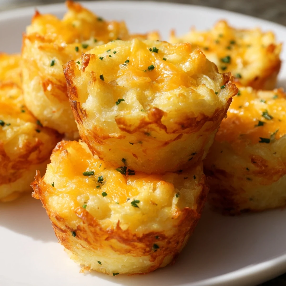 Golden Mashed Potato Cheese Puffs fresh from the oven with crispy, cheesy edges