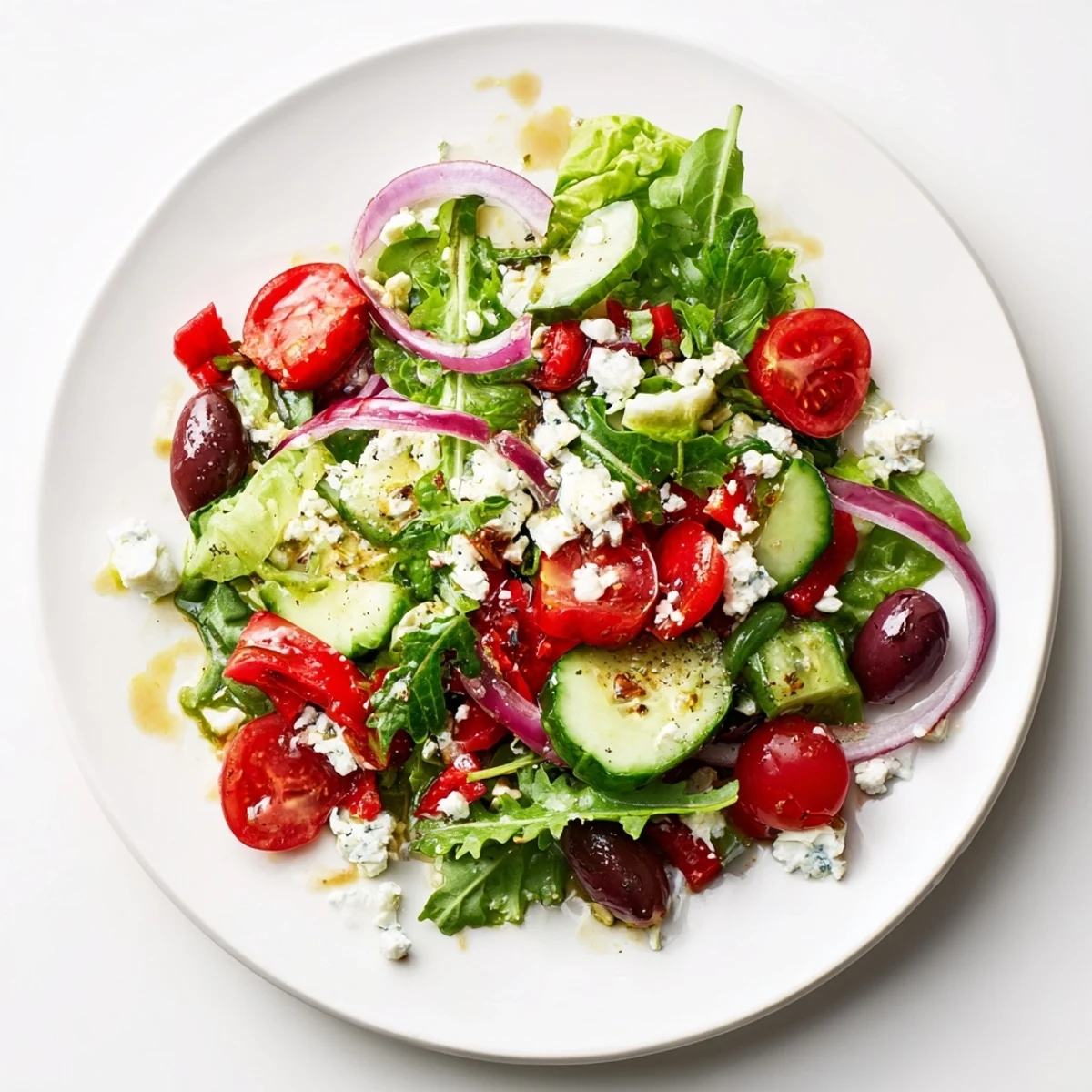Colorful Fresh Salad Recipe served immediately as a light, zesty summer side