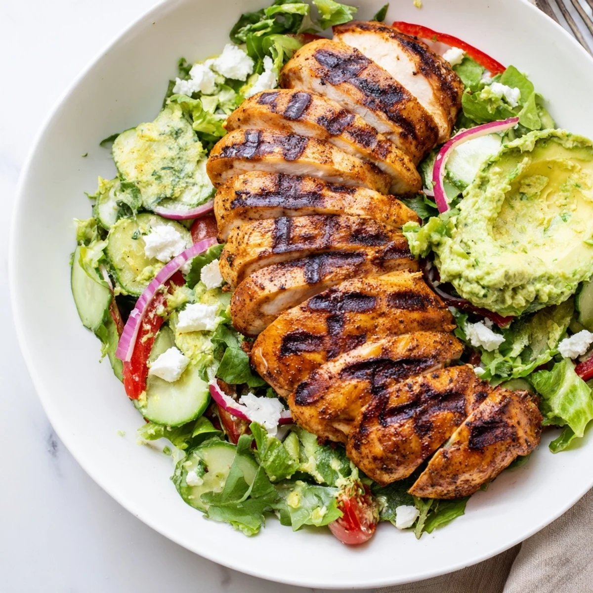 Grilled Chicken Salad Avocado Dressing