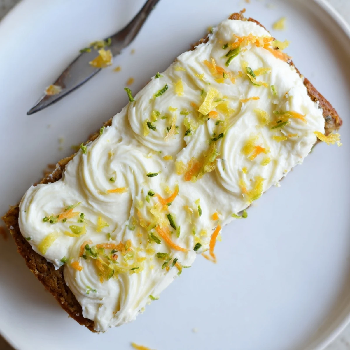 Spiced Ginger Carrot And Zucchini Bars With Lemon Cream Cheese Frosting zesty dessert slices