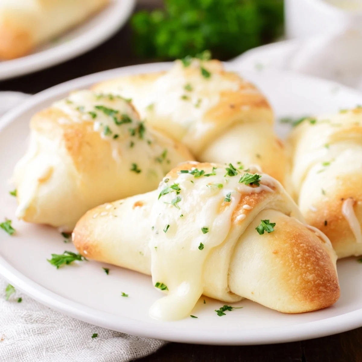 Chicken pillows baked to golden perfection served with smooth homemade parmesan sauce