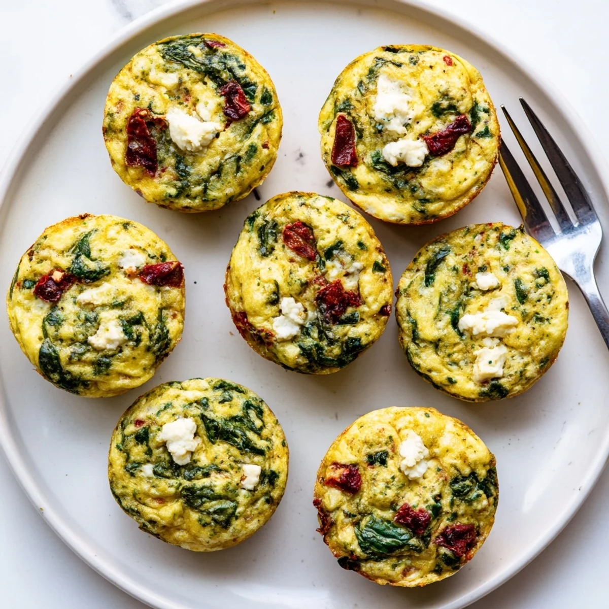 Protein-packed spinach feta egg muffins ready for a quick healthy breakfast or portable snack