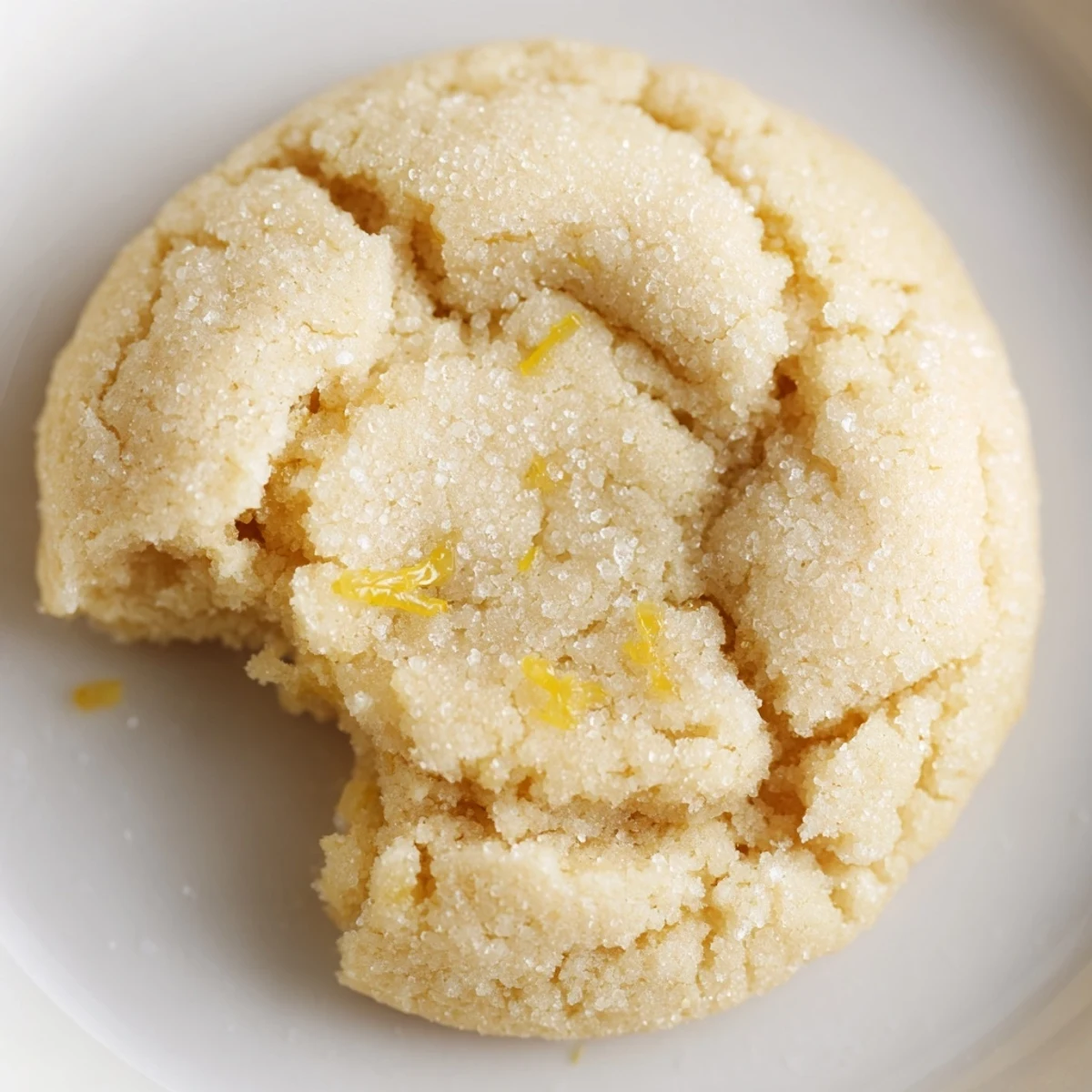 Fresh from oven Soft Chewy Lemon Cookies with slightly crisp edges, tender centers