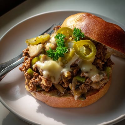 Cheesy Philly Sloppy Joes